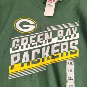 NWT NFL Team Apparel Green Bay Packers T-Shirt Mens 2XL Cotton Football Sports